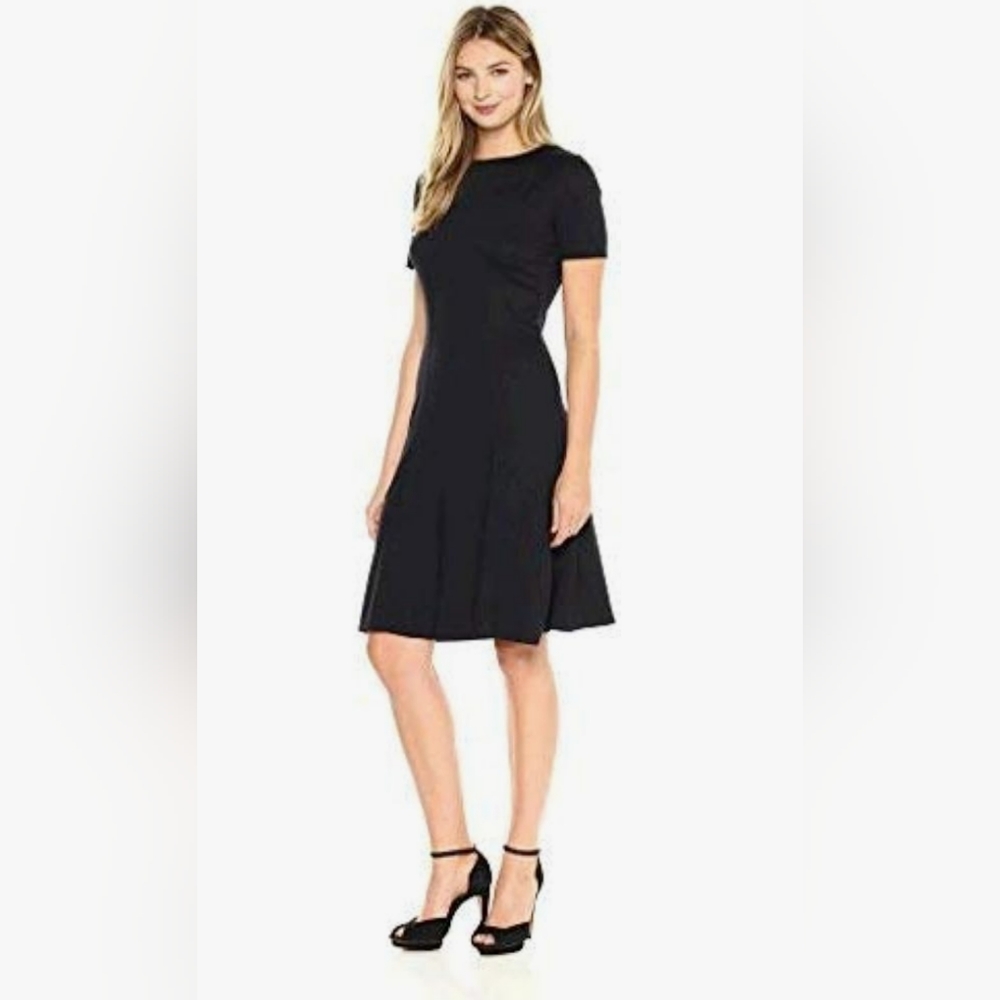 NWOT Ellen Tracy Midi Black Dress - size 16
